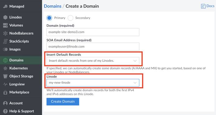 Create default DNS records when adding a new domain Create default DNS records when adding a new domain