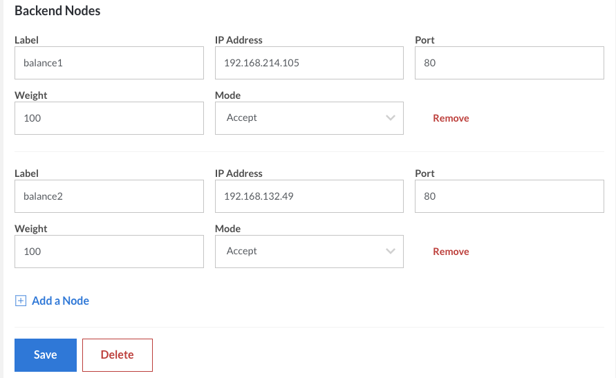 Adding another backend to the NodeBalancer’s configuration.