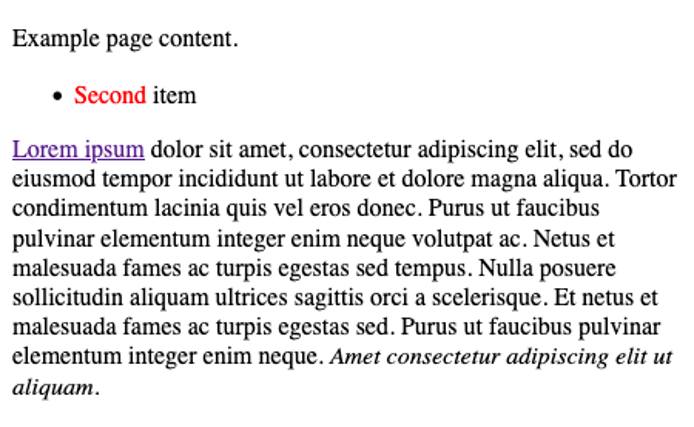 Removed child element from the example page Removed child element from the example page