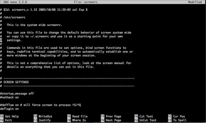 Sample screenrc file. Sample screenrc file.