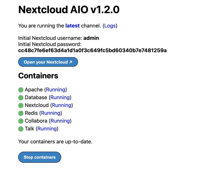 Nextcloud Admin Credentials